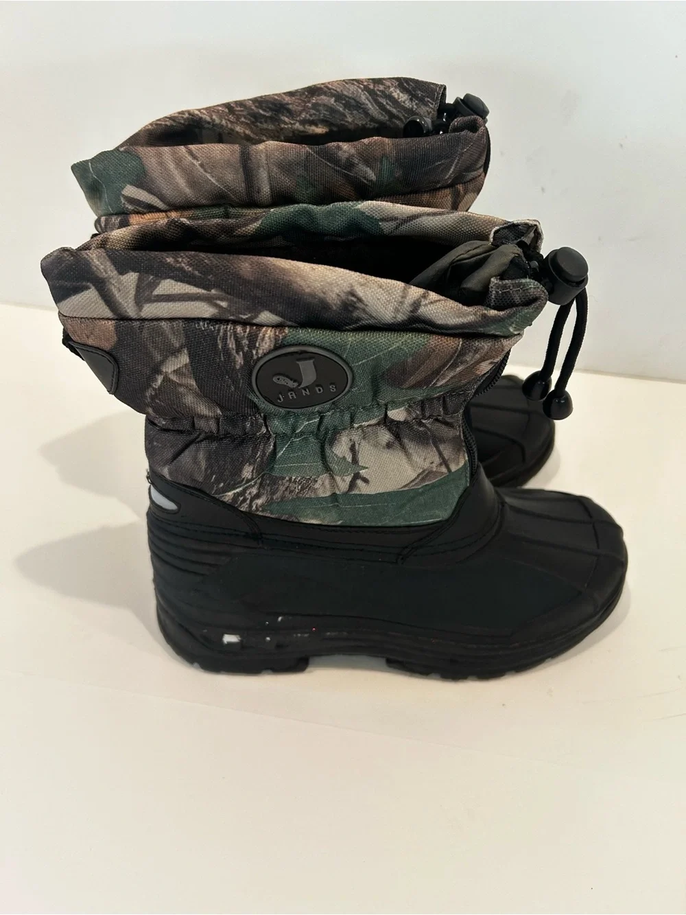 New Kids Camo Winter Snow Boots Waterproof Insulated Pull on Outdoor Boots Boys